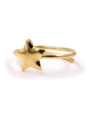 Gold Plated Solid Silver Star Ring 