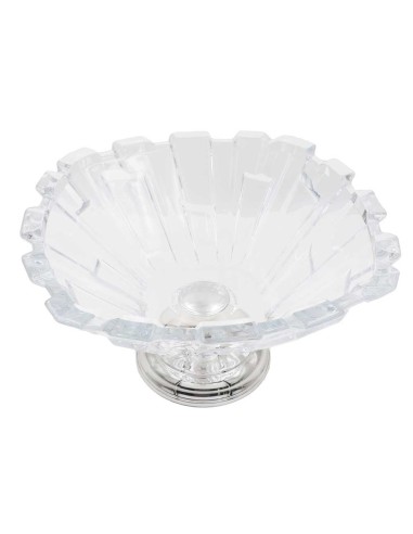 Bolero Crystal Centerpiece with Round Silver Base