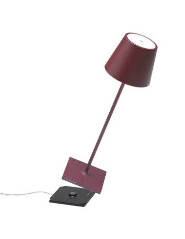 Zafferano Poldina Pro Table Lamp Burgundy