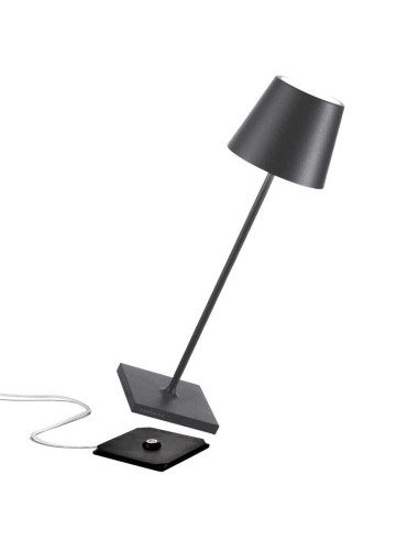 Zafferano Poldina Pro Table Lamp Dark Grey