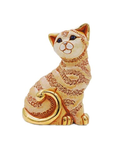 Ginger Cat Ceramic Sculpture De Rosa Rinconada