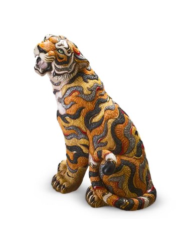 Tigre di Sumatra Scultura in Ceramica De Rosa Rinconada Edizione Limitata 