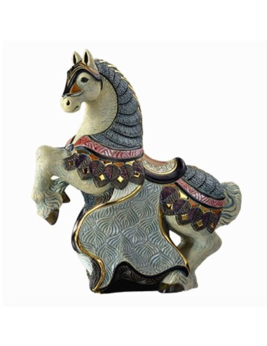 Cavallo Rampante Scultura in Ceramica De Rosa Rinconada Edizione Limitata 