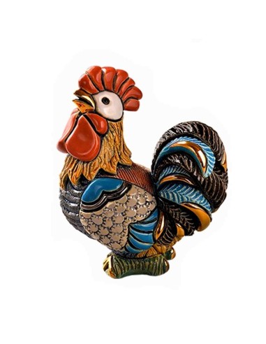 Blue Cochin Rooster Ceramic Sculpture 