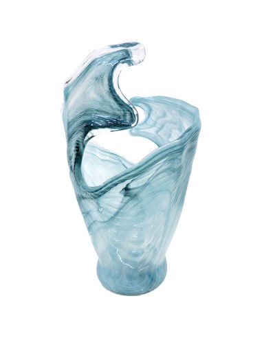 Blue Murano Glass Vase Waves by Tammaro Home