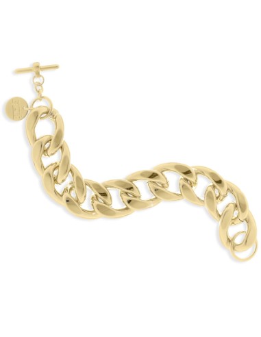 Yellow Bronze Bracelet with Maxi Curb Chain