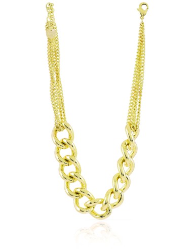 Yellow Bronze Necklace with Fancy Chain