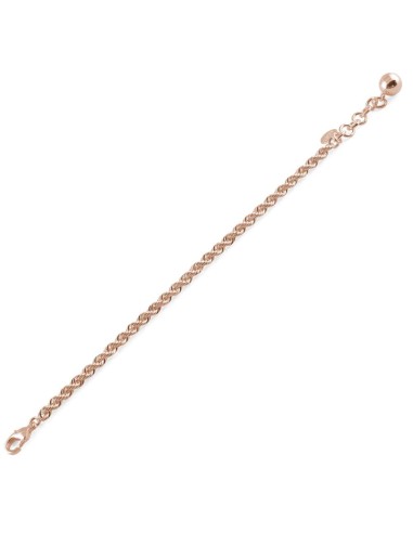 Rose Gold Plated Bronze Rope Bracelet Korda