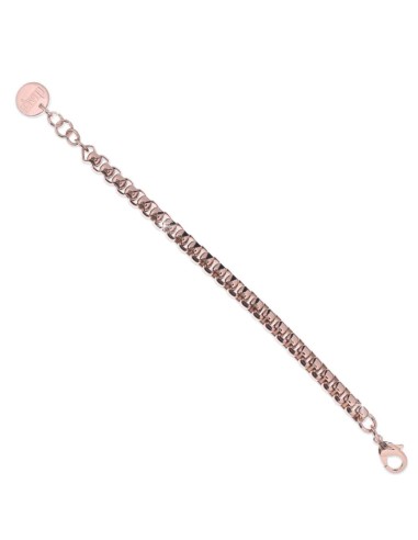 Bracciale Maglia Veneziana Spessa in Bronzo Placcato Oro Rosa