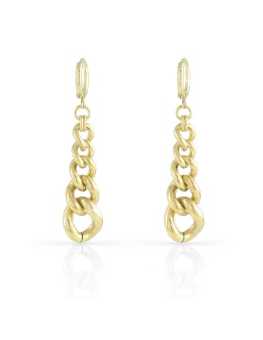 Gold Curb Chain Earrings