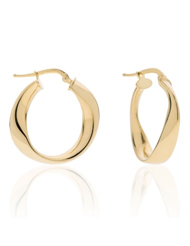 Gold Plated Sterling Silver Hoop Earrings 