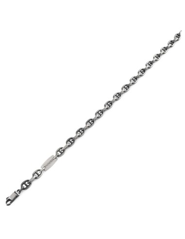 Burnished Sterling Silver Chain Bracelet 