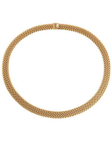 Reiskorn Choker-Halskette aus Vergoldetem Sterlingsilber 