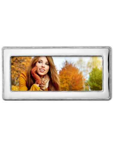 925 Sterling Silver Picture Frame 10x4'' with Hammered Edge