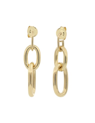 Gold Curb Chain Earrings