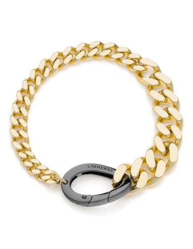 Golden Groumette Bracelet with Black Clasp