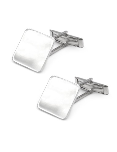 Personalized 925 Sterling Silver Square Cufflinks 