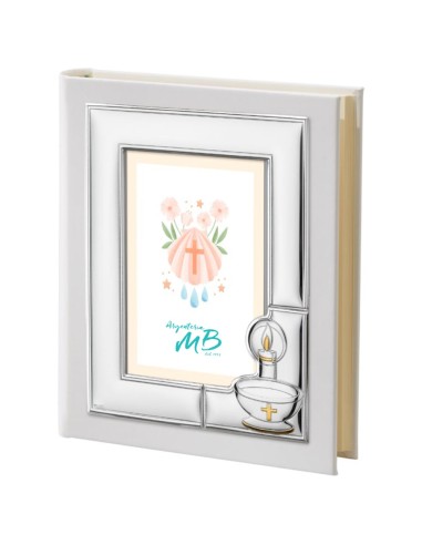 Customizable Christening White Photo Album 