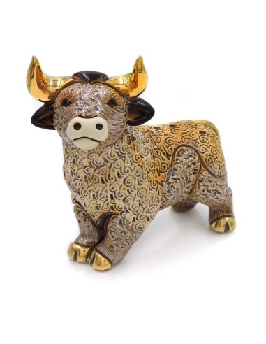 Brave Bull Brown Ceramic Sculpture De Rosa Rinconada