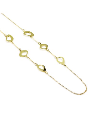 Collana Lunga Stone in Argento 925 Placcato Oro