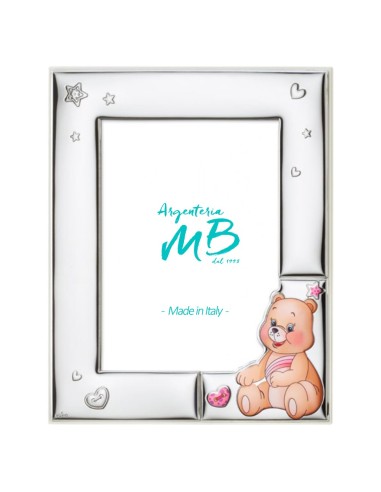 Customizable Birth Picture Frame with Baby Bear