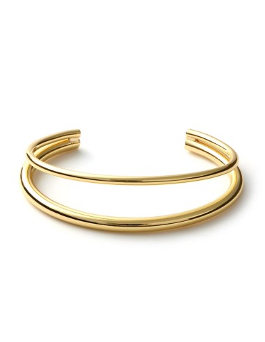 Bracciale Line Dorato Bangle Rigido Doppio Filo