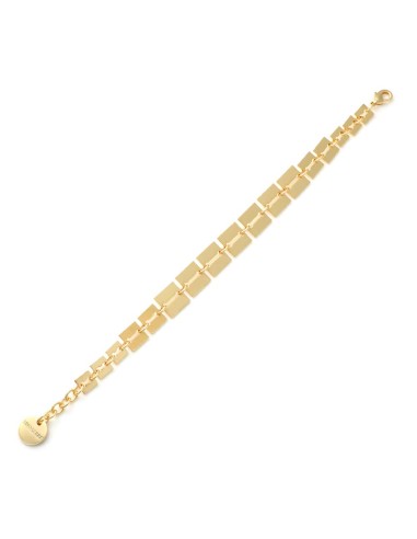 Lux Golden Bracelet with Flat Square Links