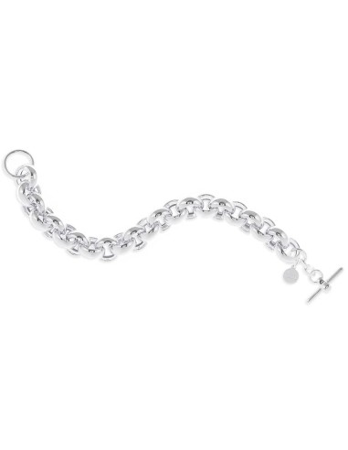 Bracciale Catena Rolo Tonda Maxi Argento