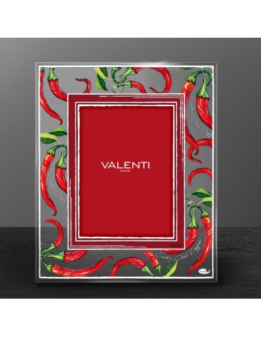 Lucky Chili Peppers Glass Picture Frame 5 x 7