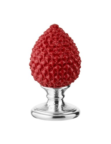 Sicilian Pine Cone Resin Sculpture Silver Base