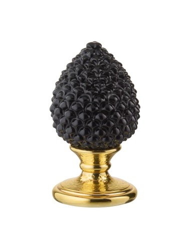 Sicilian Pine Cone Resin Sculpture Golden Base