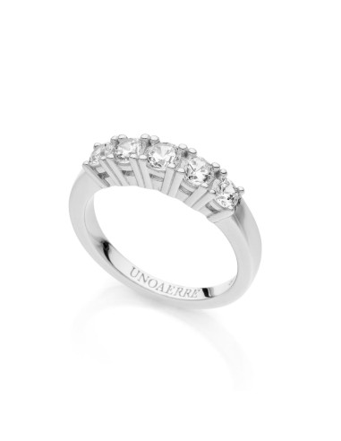 925er Sterlingsilber Ring mit Weißem Zirconia