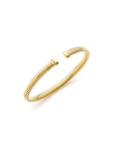 Gold Plated Sterling Silver Tubogas Oval Bangle Bracelet