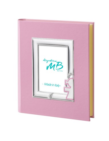 Baby Girl Birth Pink Photo Album Customizable with Name Engraving