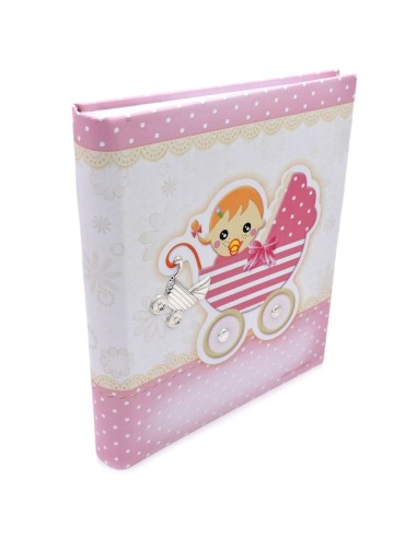 Album Foto Rosa Buggy 20x25 con scatola regalo