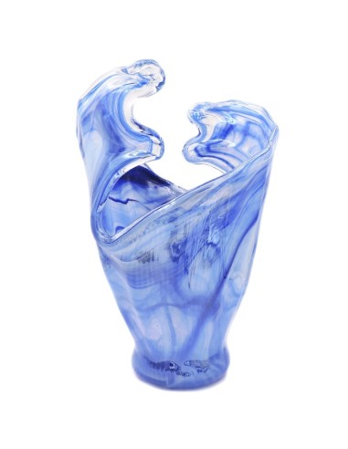 Vaso in Vetro Azzurro Onda by Tammaro Home