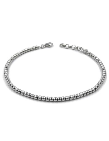 Bracciale Rosario Boules Grandi Argento 925 Rodiato 