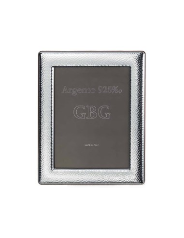 Cornice Portafoto Lucida Effetto Stropicciato cm 18x24 in Argento