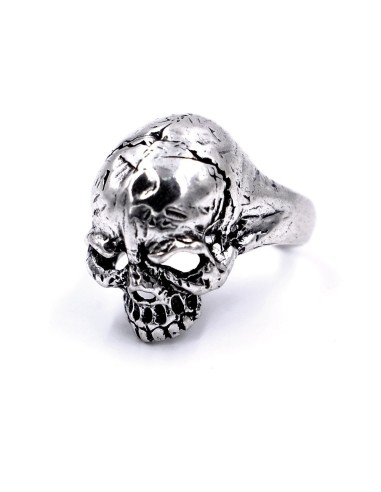 925er Sterlingsilber Totenkopfring